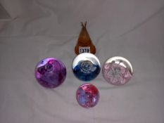 A selection of paperweights