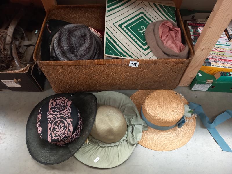 A quantity of ladies summer hats etc.