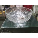 A boxed Edinburgh crystal bowl.