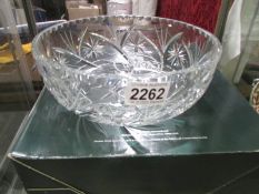 A boxed Edinburgh crystal bowl.