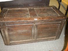 A period oak chest. COLLECT ONLY.