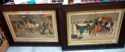 2 framed & glazed Venner coaching prints. Collect Only.