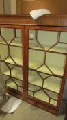 An early Victorian mahogany glazed book case top. COLLECT ONLY.