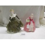 Two Royal Doulton figures, Geraldine HN2348 and Janet HN1537.