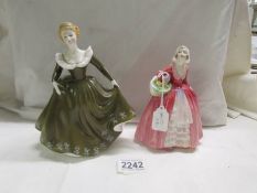 Two Royal Doulton figures, Geraldine HN2348 and Janet HN1537.