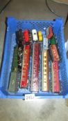 A Hornby '00' golden Fleece, 3 engines, various coaches and rolling stock.