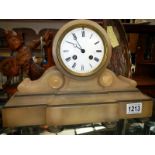 A French alabaster mantle clock in working order