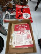 A large quantity of 1960's Manchester United programs