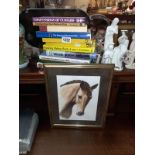 A selection of horse and pony books including Water colour