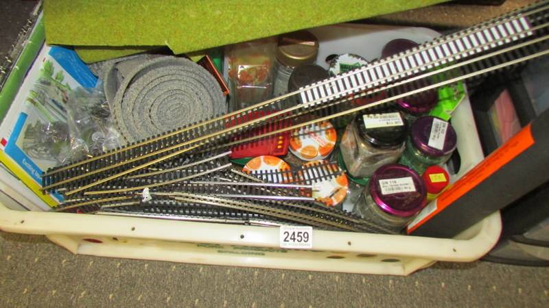 A good lot of '00' gauge model railway layout accessories, jars and contents etc., - Image 2 of 2