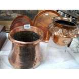 A selection of early 20th century copper items