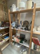 Kitchenware, modern and retro, some still boxed, 4 shelves (includes clothes airer)