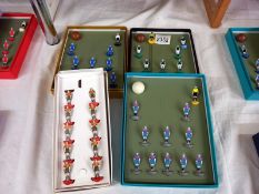 3 Subbuteo celluloid/card teams in modern holder boxes including Bradford City