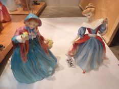 Two Royal Doulton figures - Figure of the Year 1991 Amy HN3316 and Lady Charmain, HN1948.