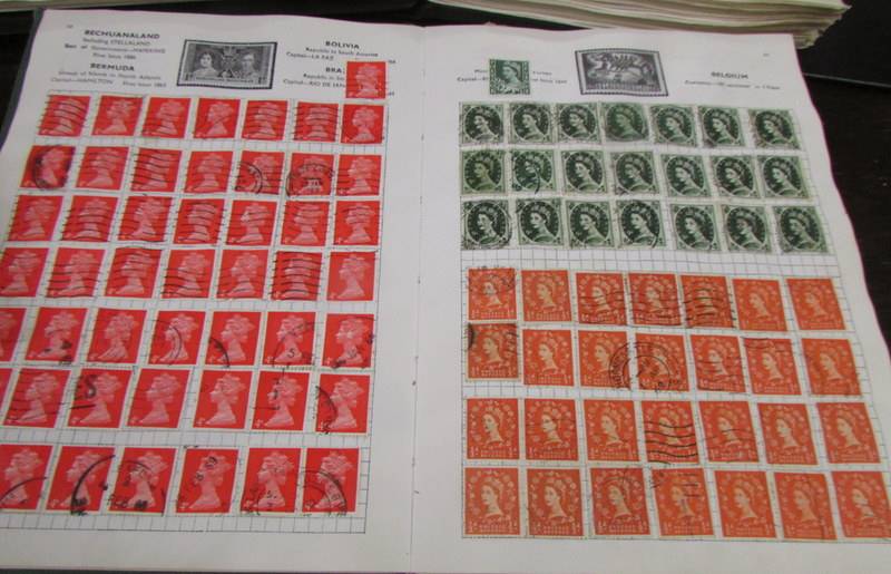 A collection of UK stamps in five albums/folders. - Image 10 of 14