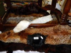 A quantity of furs including fox