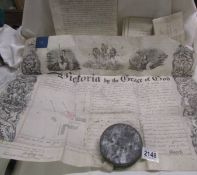 A collection of indentures and deeds including 18th century Waddington and Lincoln related etc.,