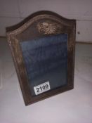 A silver photo frame, 19.5 x 13.5 cm.