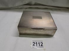 A Silver cigarette box, Birmingham 1961, 11.5 x 10 x 3.5 cm.