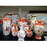 A good selection of Chinese china items including pots. Collect Only.