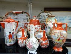 A good selection of Chinese china items including pots. Collect Only.