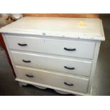 Painted pine chest of drawers