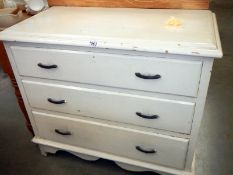 Painted pine chest of drawers