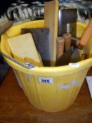 A bucket of plasterer & brick layer tools