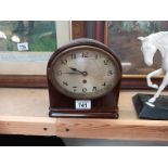 A 1930's mahogany mantle clock In working order