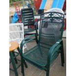 A quantity of garden chairs