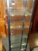 A quantity of metal display cabinets