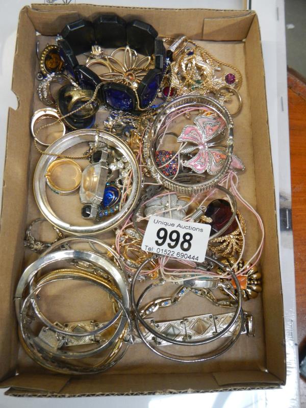 A good tray of bracelets & rings etc.