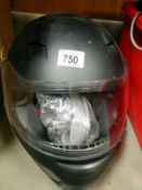 A motorbike helmet