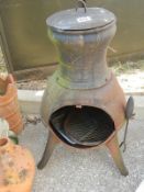 A pot belly stove