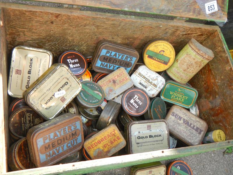 A quantity of collectors tins in wooden box - Image 3 of 4