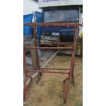 A pair of metal trestle stands. COLLECT ONLY.