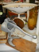 An old set of scales & a juicer