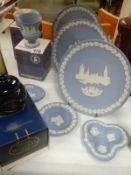 A selection of blue & white Wedgwood