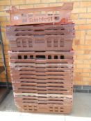 A quantity of bread crates