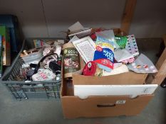 2 boxes of sewing & other items
