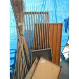 A quantity of bamboo & other wooden items