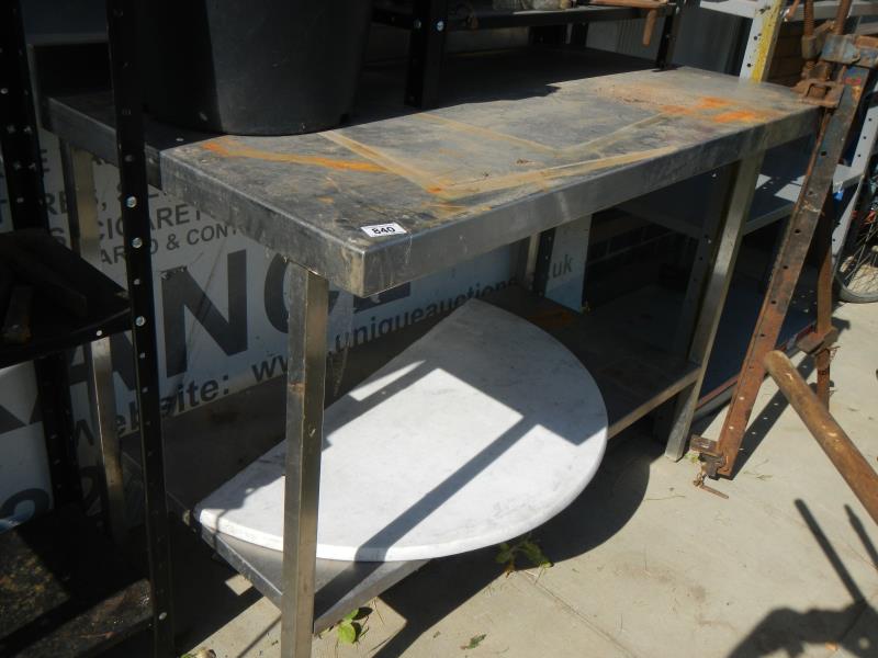 A stainless steel kitchen table - converted