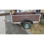 A two wheel trailer, a/f. COLLECT ONLY.