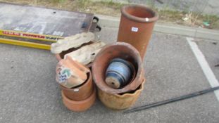 A quantity of terracotta pots etc., COLLECT ONLY