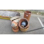 A quantity of terracotta pots etc., COLLECT ONLY