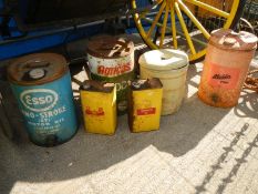A quantity of old tins etc.
