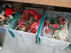 3 boxes of Christmas items