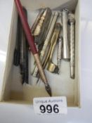A mixed lot of vintage writing implements
