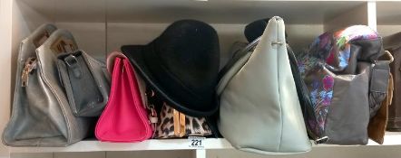 A selection of ladies handbags