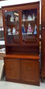 A mahogany display cabinet. Collect Only